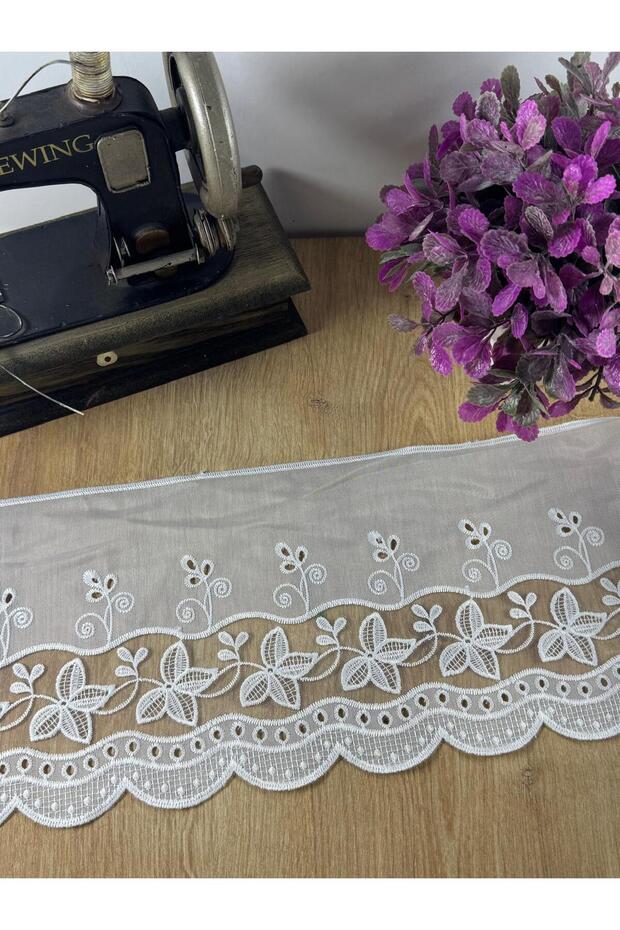 Floral Embroidered Voile Lace Ribbon (1 Meter)