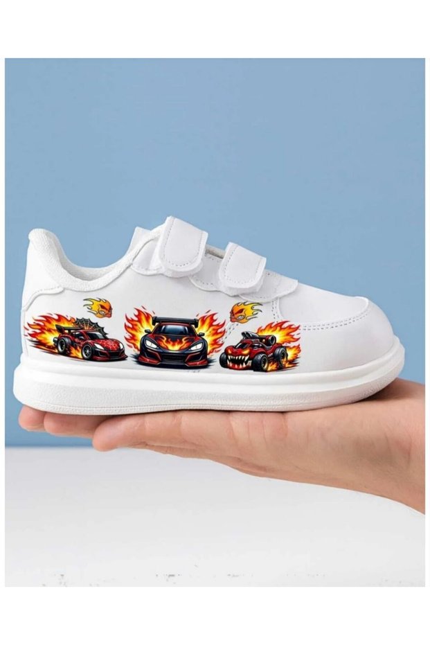 Printed Children's Sports Shoes with Band Sneaker