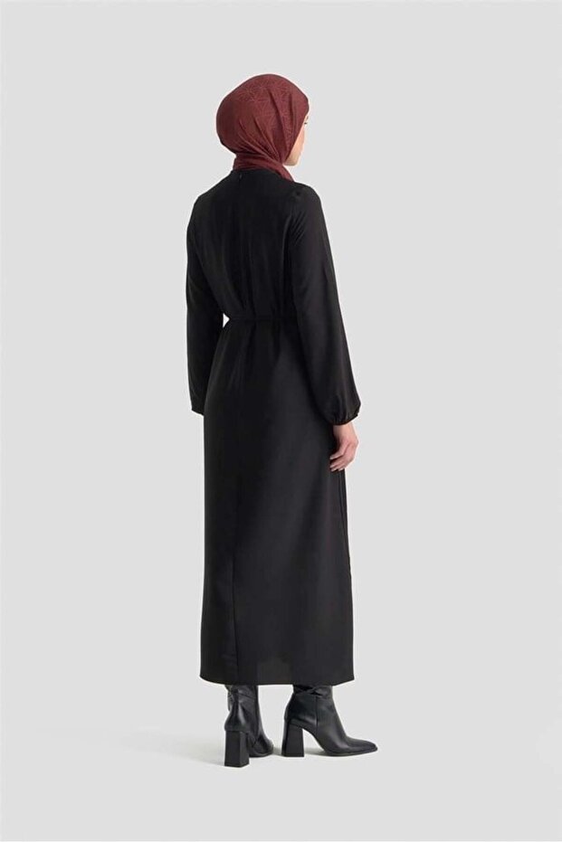Rochie plisată neagră - 5
