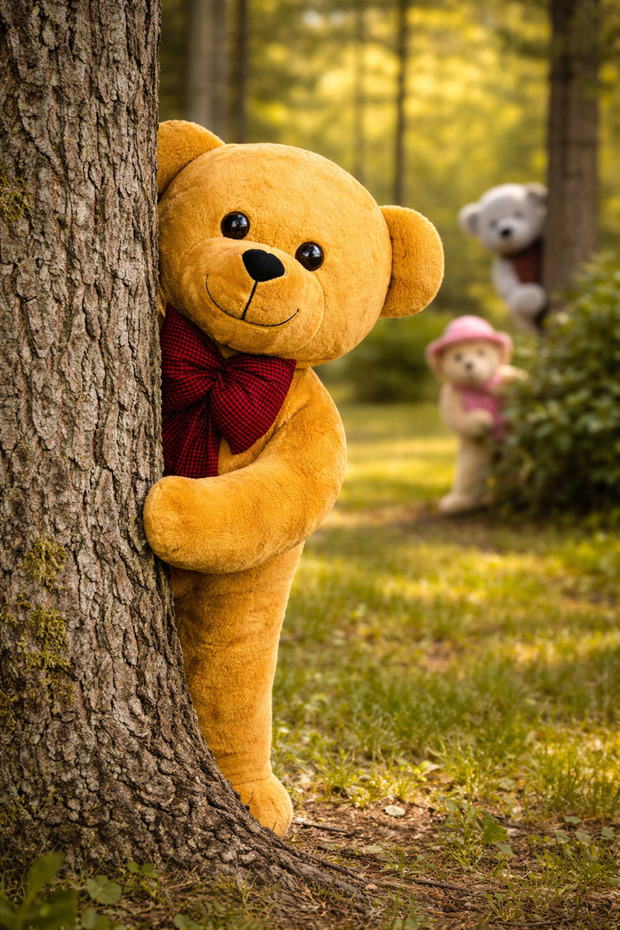 100 Large Teddy Bears with Bow Ties - a Suitable Gift for Children and Adults