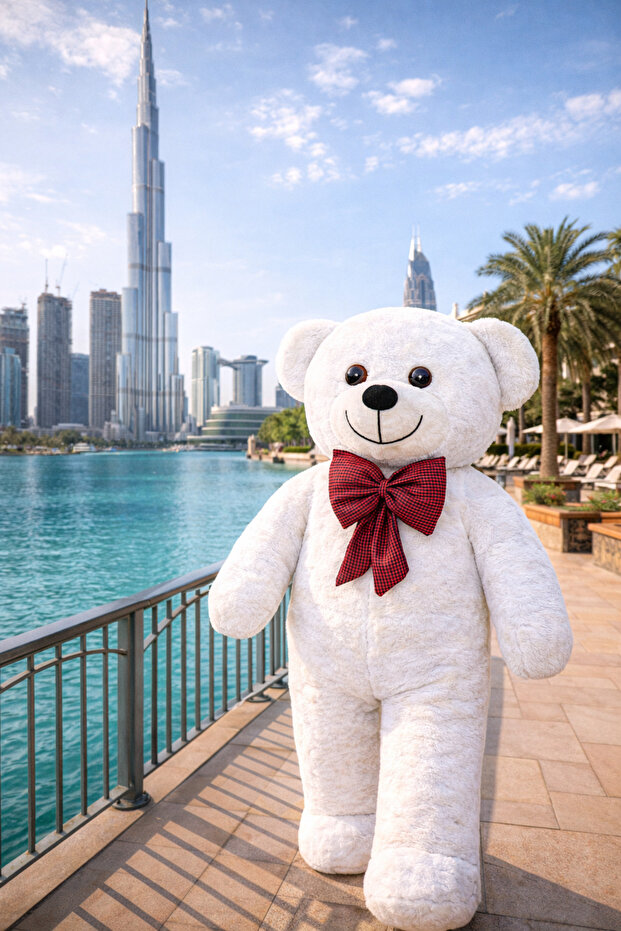 100 Large Teddy Bears with Bow Ties - a Suitable Gift for Children and Adults