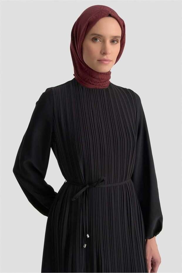 Rochie plisată neagră - 3