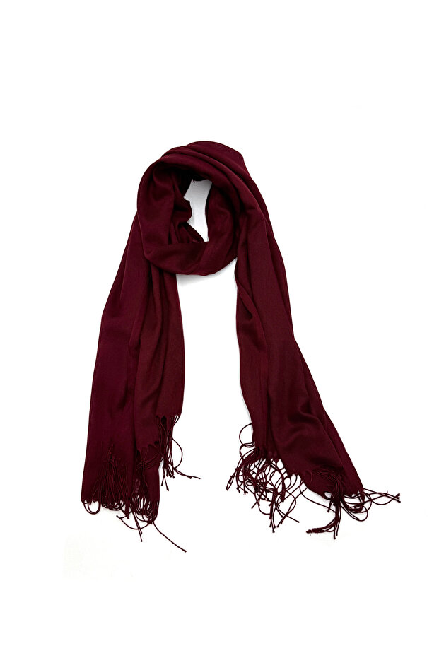 Cotton Viscose Pashmina Women's Shawl 180x70 Cm With Tassels High Quality 150 gr