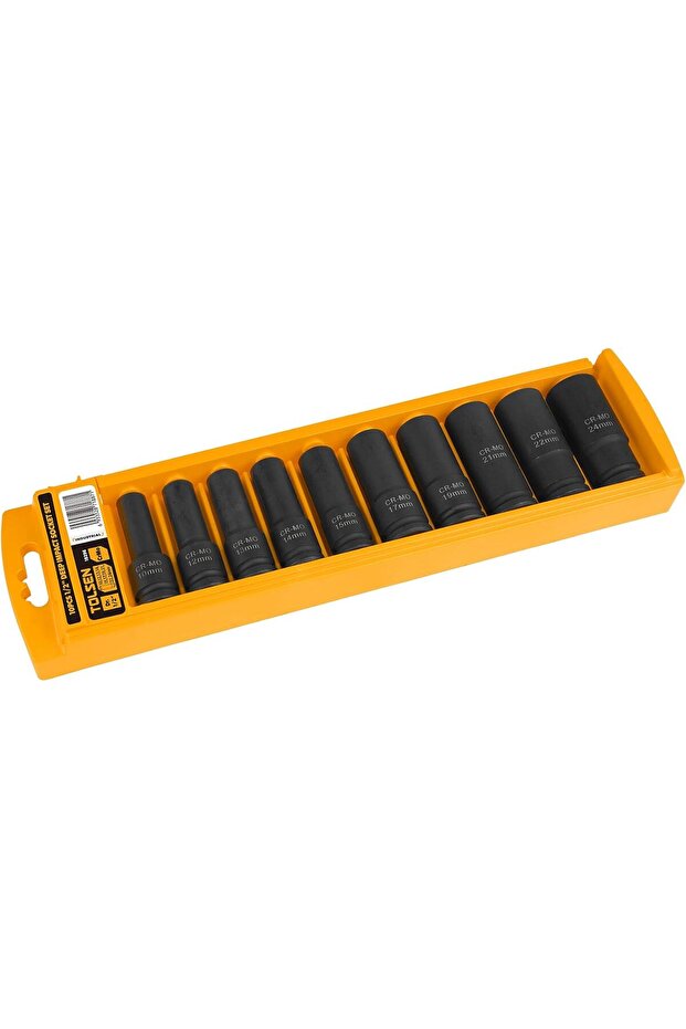 10 Piece Deep Impact Socket Set 1/2 Inch Drive Metric 10–24mm