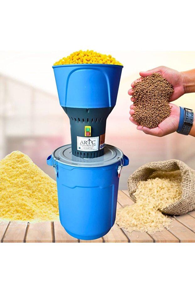 Grain Mill Grinder Electric Commercial Spice Corn Mill with 5 Sieves Dry Grinding Machine - 50kg