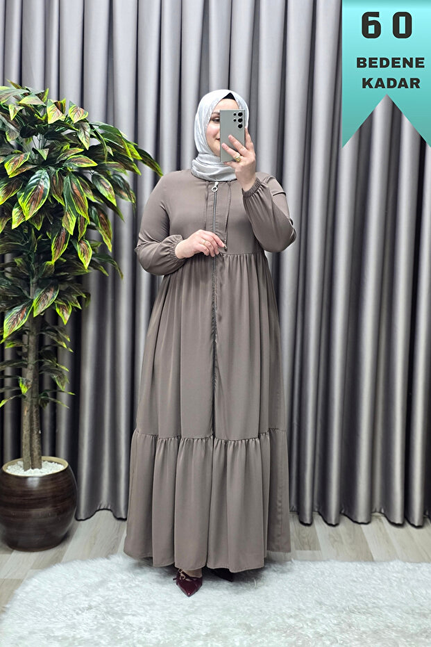 Women's Clothing Plus Size Brooched Crepe Fabric Ferace