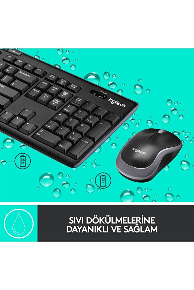 MK270 Kablosuz Q Klavye & Mouse Set - 4