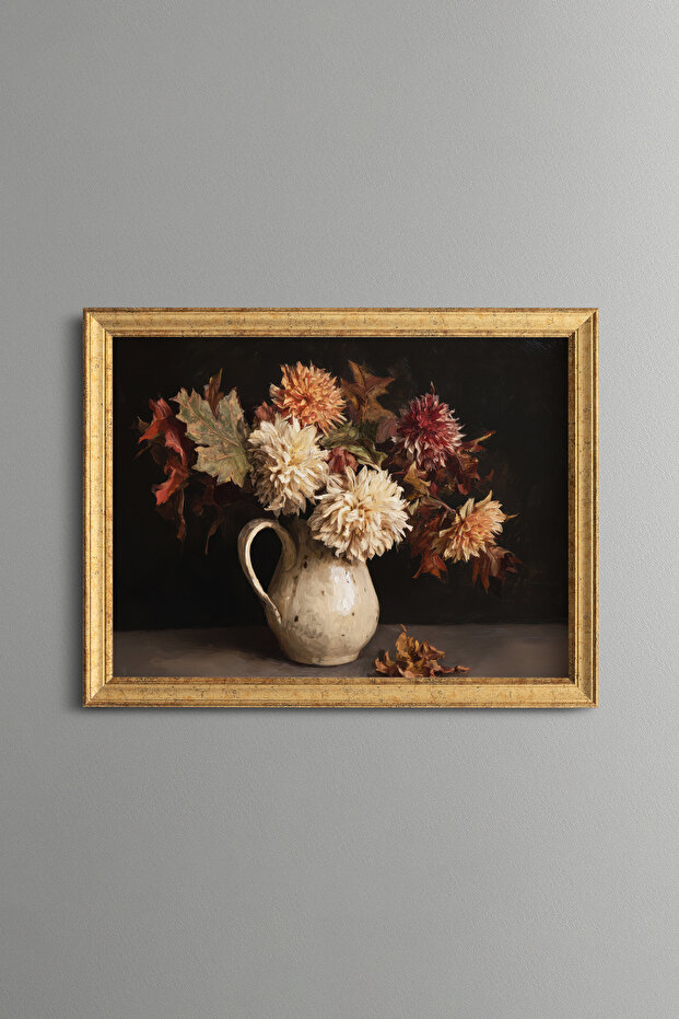 Autumn Bouquet - Vintage Patterned Frame - Slim Model