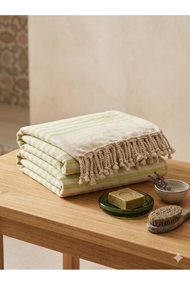 100% Cotton Double Sided Pistachio Green Pestemal Beach Towel Bath Towel 90X180 cm