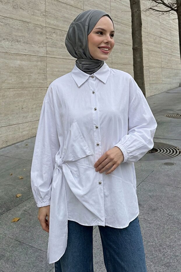 White Shirt with Bow