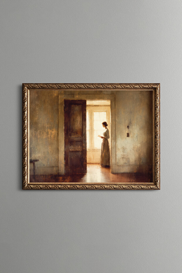 Gün Işığında Kadın - إطار منقوش بتصميم عتيق - موديل نحيف
