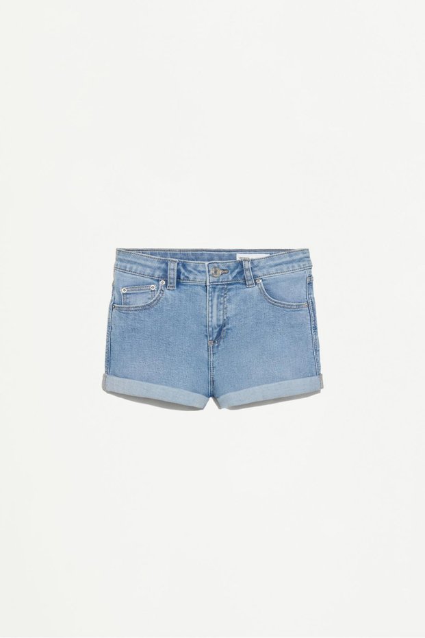 Streç denim şort