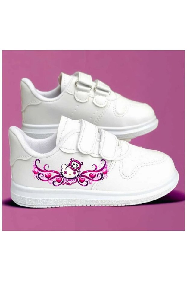 Printed Children's Sports Shoes with Band Sneaker