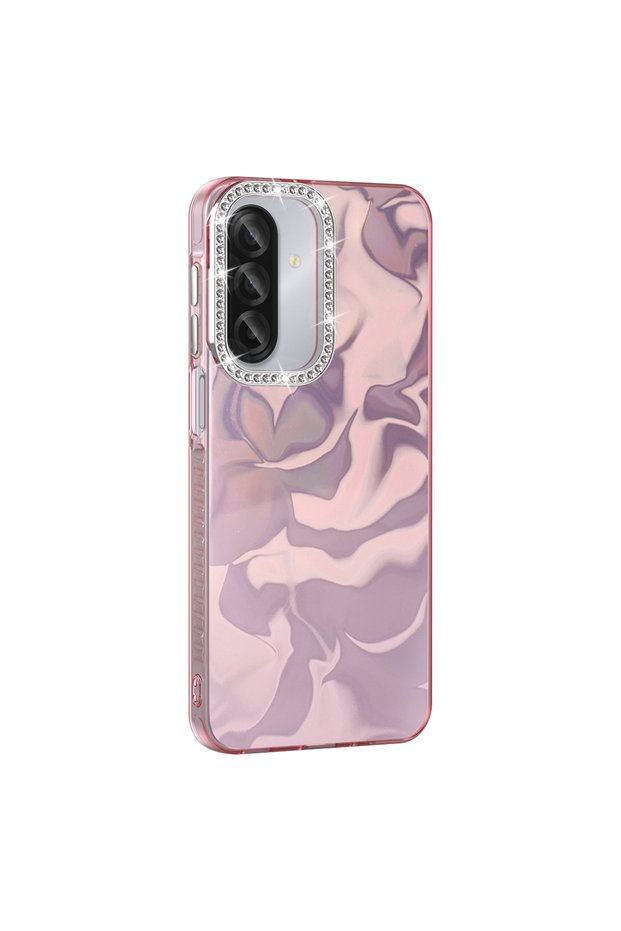 Compatible Esila Cover for Samsung Galaxy A17 Case with Airbag and Shiny Stone Detail Design