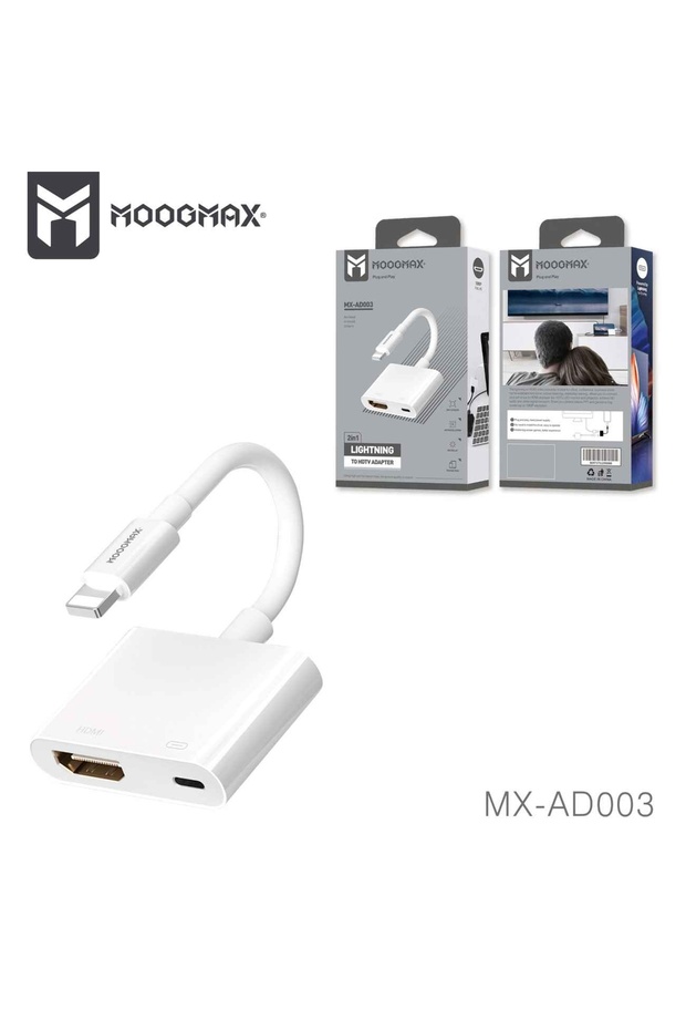 وصلة ذكية عرض جوال إلى شاشة 2 في 1 تجمع بين عرض الشاشة ومنذ شحن ٢IN1 AD003 MOOGMAX-HD
