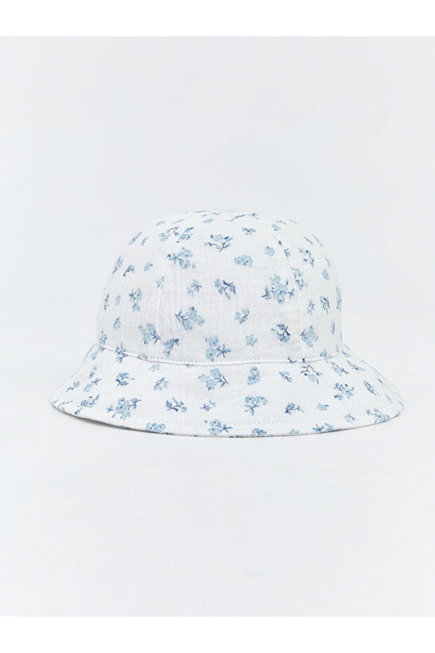 Ecru Printed Baby Girl Bucket Hat from Güli̇s Gi̇yi̇m