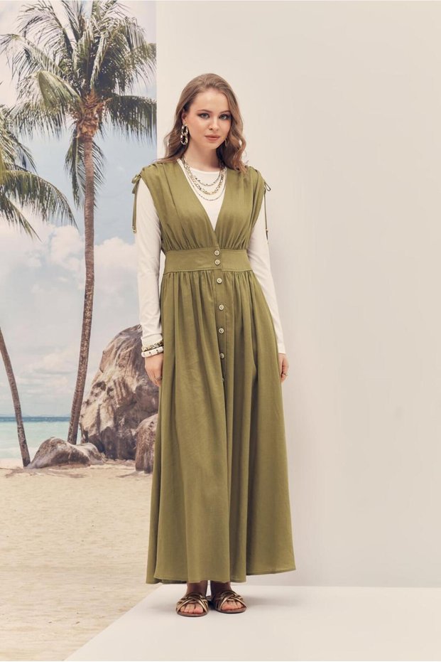 Linen Ji̇le Dress 46416