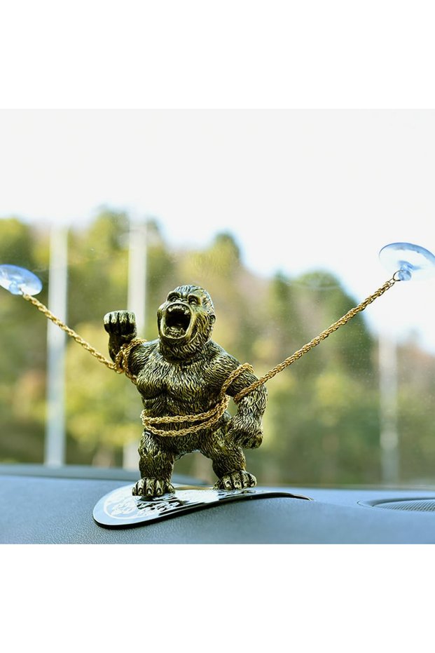 Torpido Accessory Gorilla Figure Design Model with Suction Cup Bronze Color