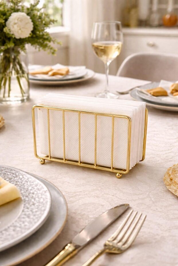 Gold Series Footed Napkin Holder
