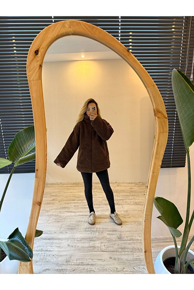 Brown Long Plush Coat - 2