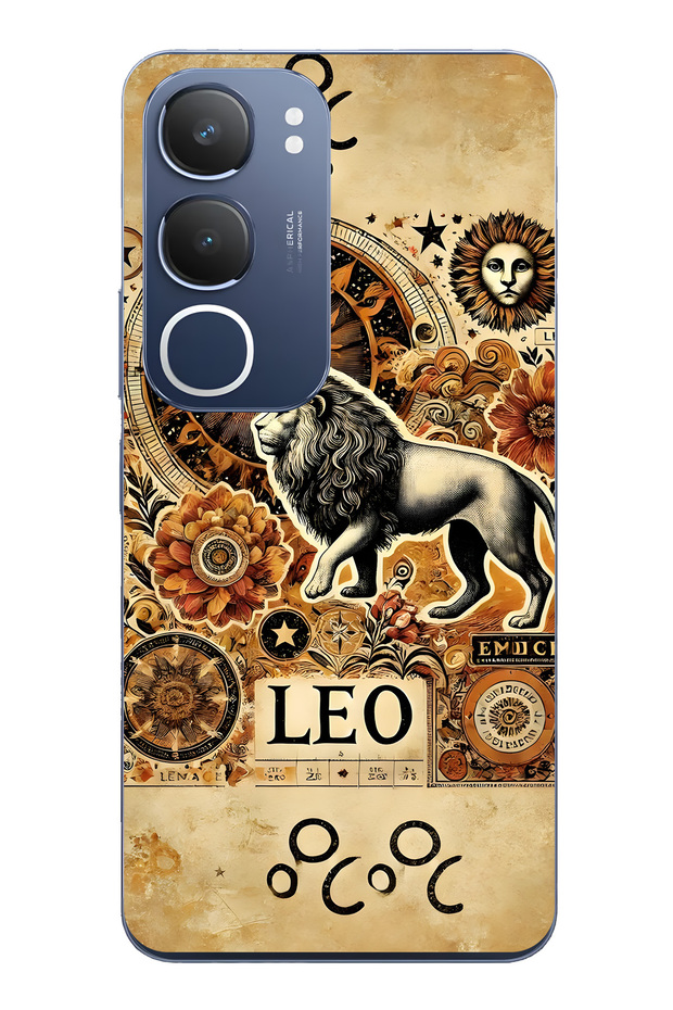 Vivo Y19S Compatible Leo Patterned Transparent Phone Case
