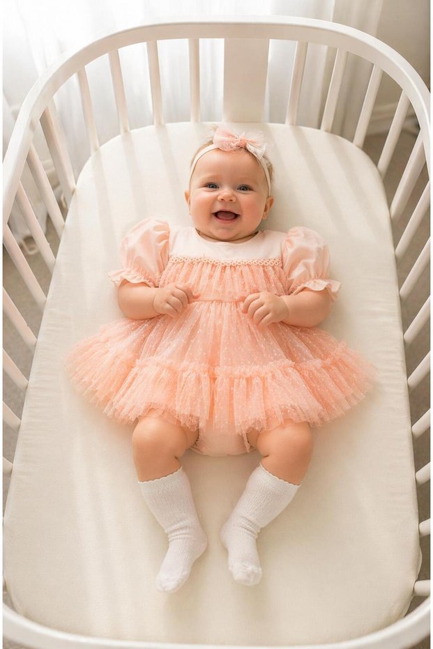 Baby Girl Mevlütlük Dress Summer Bandana Lace Newborn Hospital Release Wedding Dress Evening Dress 4015