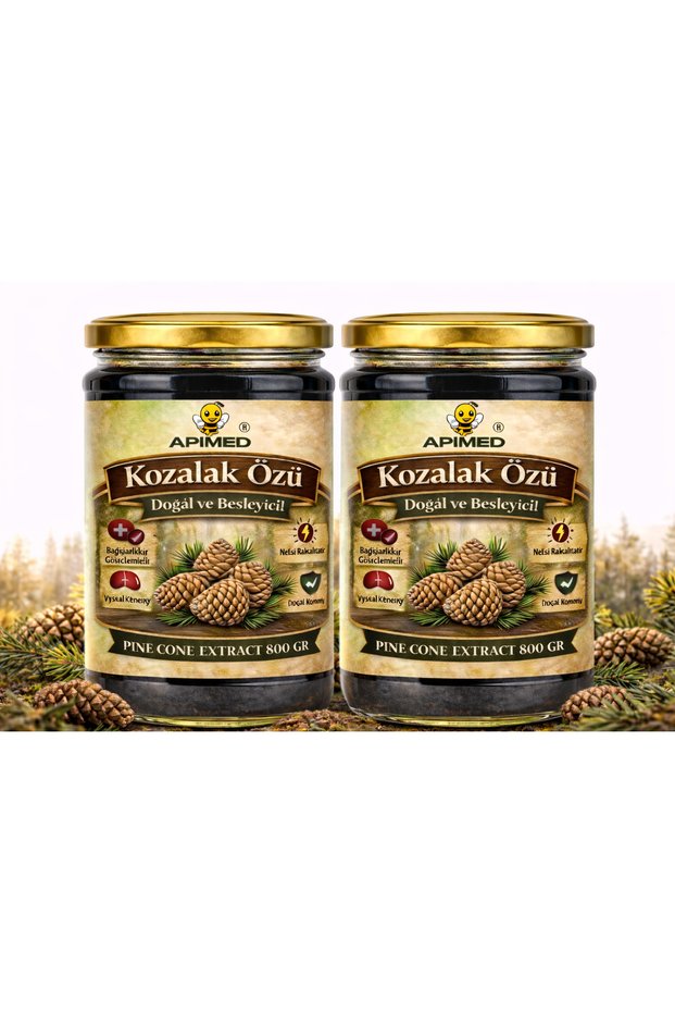 Cedar Cone Extract 2*800 Gr 100% Natural Additive-Free Pine Cone Extract Dense Consistency