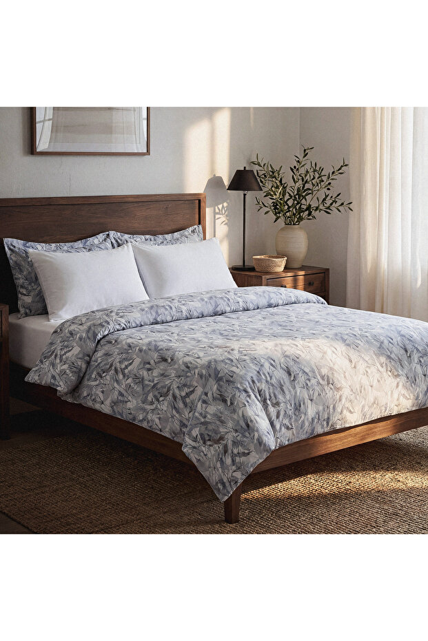 Botanica Nature's Whisper Double 100% Aegean Cotton Duvet Cover Set - with Sheets - 4 Pillows Lilac