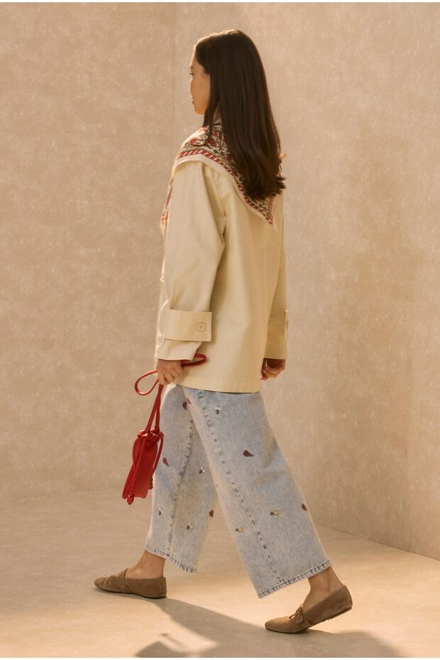 Basic Gabardine Jacket Ecru - 4
