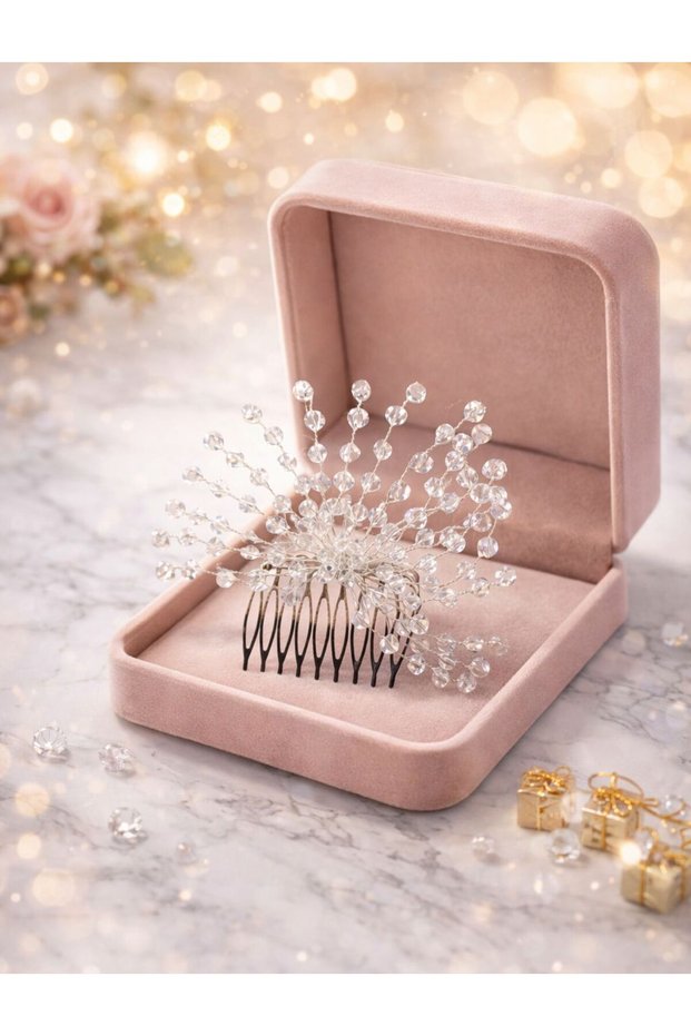 Single Crystal Hairpin, White Bridal Hair Accessory with Comb, Engagement and Wedding Hair Accessory, Bridal Comb Hairpin
