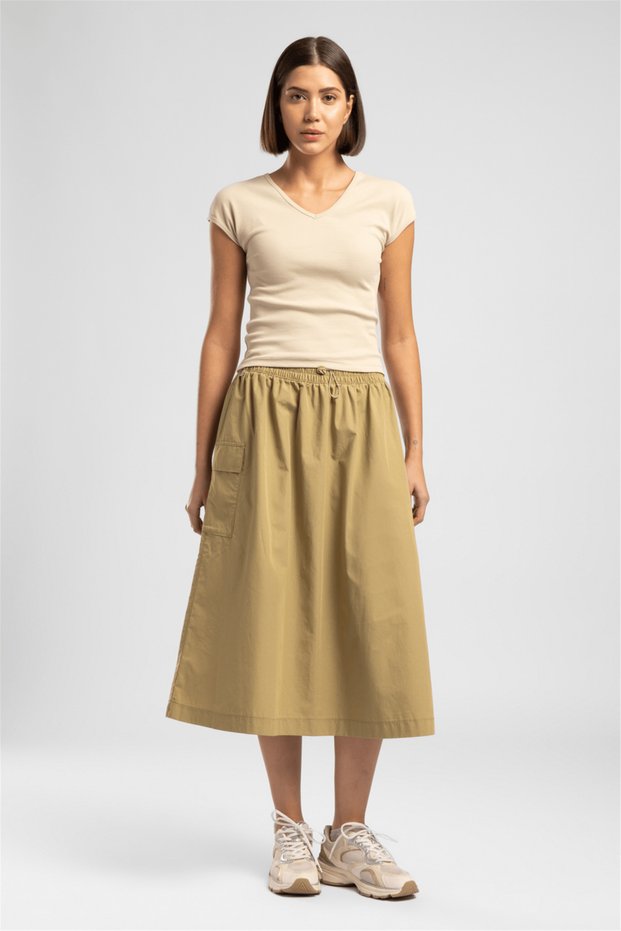 Roomy Women's 100% Cotton Skirt Green