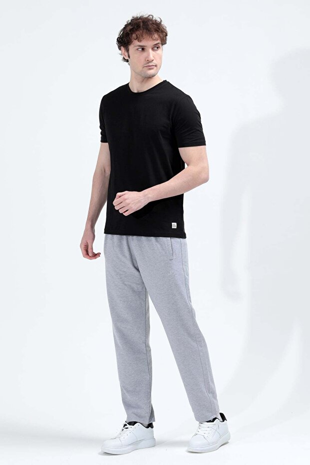 Men's Adjustable Waist Zippered Pocket Sweatpants Gray - 26m 3179