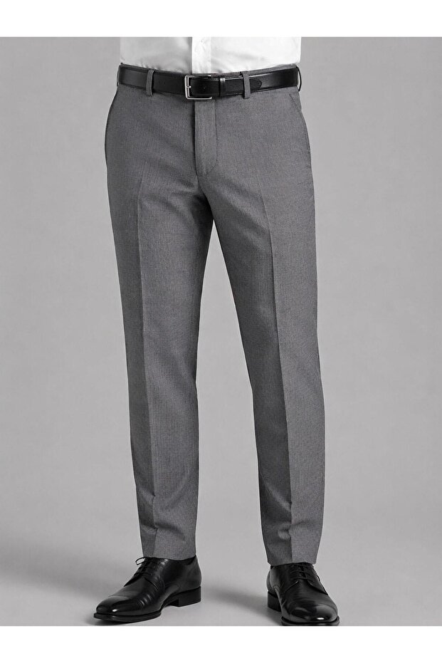 Ricati Regular Fit Armür Pattern Men's Fabric Trousers - 7620