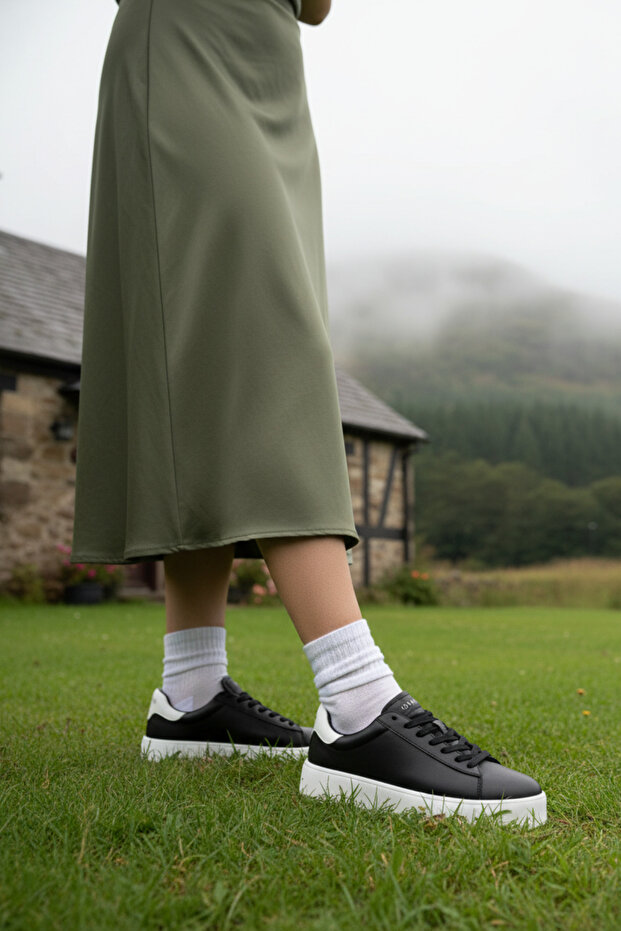 Ad-7302 Black Women's Comfort Casual Sneaker Shoes
