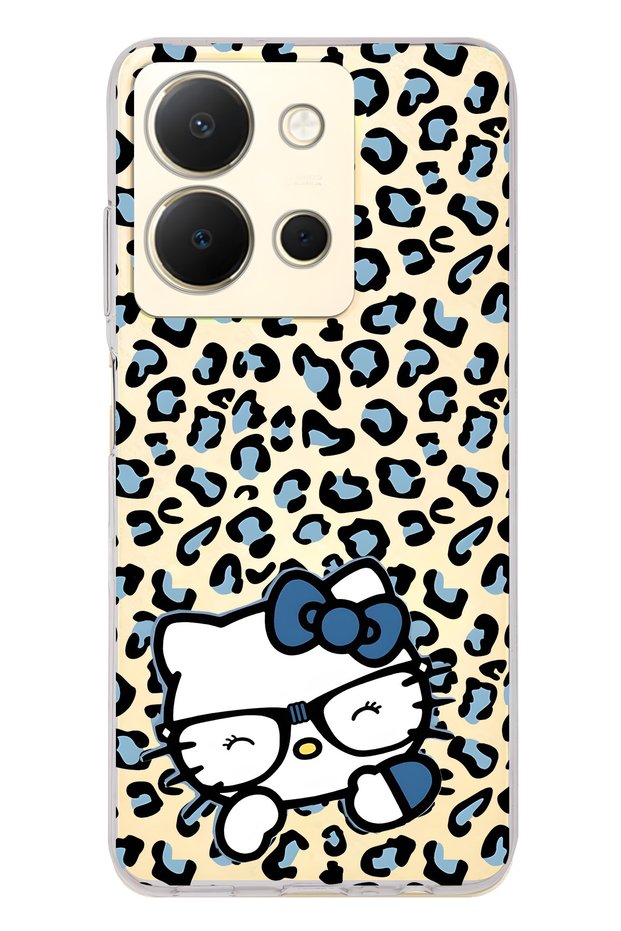 Vivo Y36 Compatible Kitty Patterned Transparent Phone Case