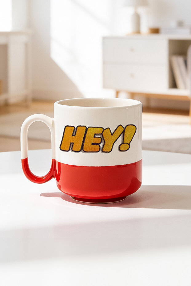 مرحباً! كوب سيراميك مطبوع بتصميم احترافي سعة 330 مل