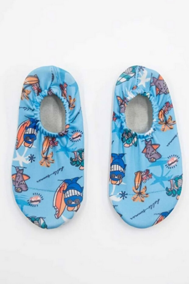 Children's Beach Shoes Patterned Flexible Pool and Sea Shoes