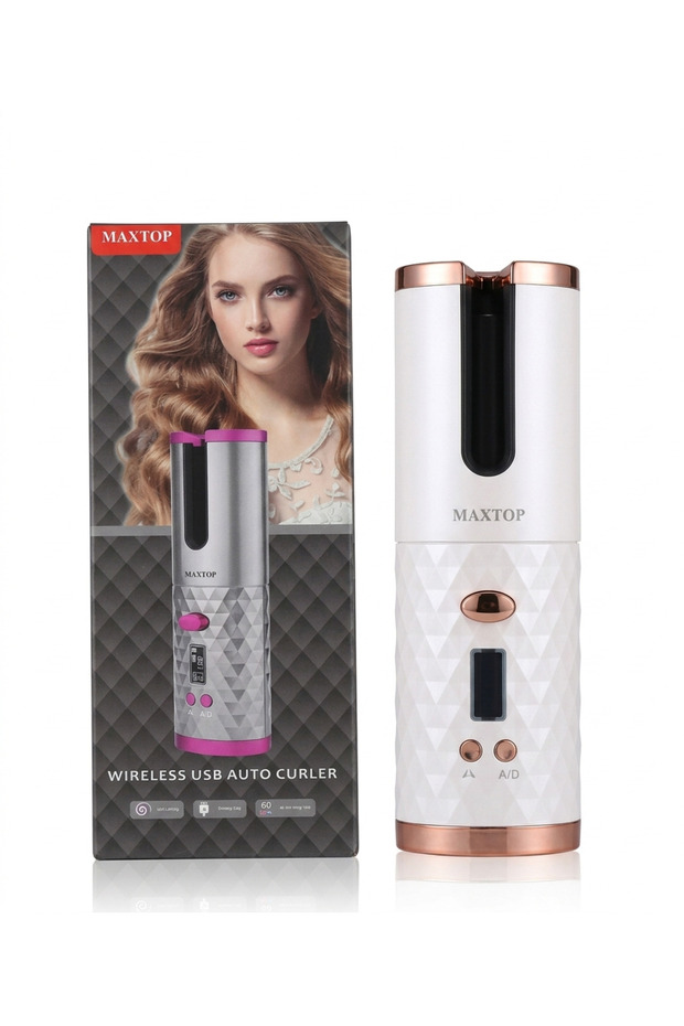 MAXTOP Wireless USB Auto Curler (جهاز ماكستوب اللاسلكي لتجعيد الشعر التلقائي عبر USB)