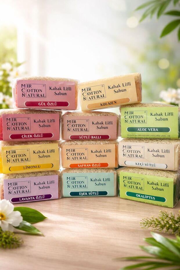 Natural Pumpkin Fiber Soap 120 Gr - 3 Pcs.