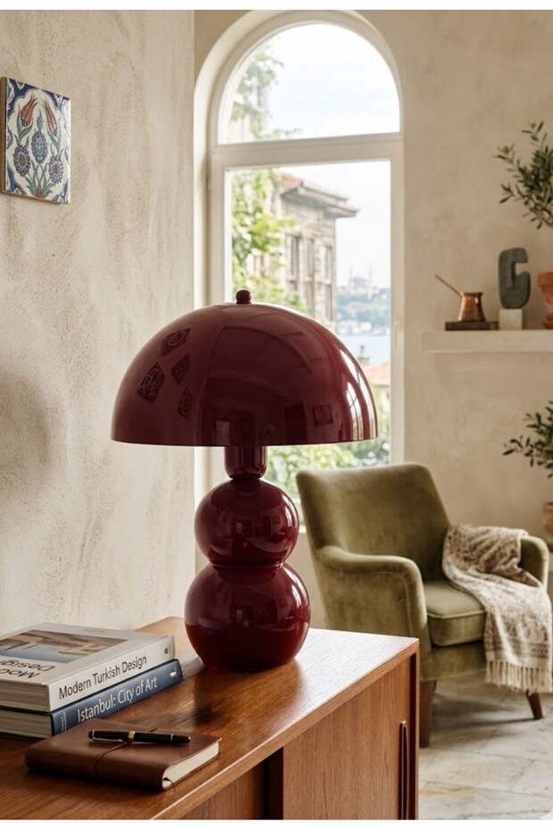 Bob Cherry Rotten Burgundy Table Lamp Pinterest Model Bohemian Retro Colorful Lampshade