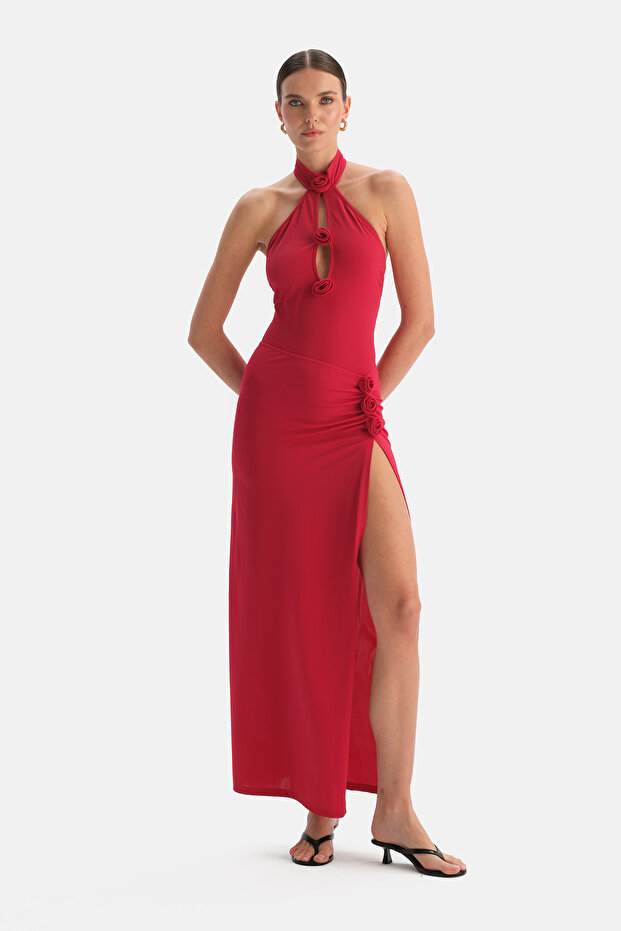 Red Halter Swimsuit - 7
