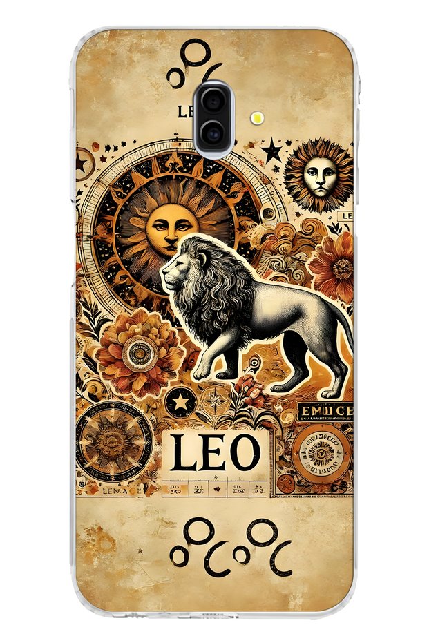 Samsung Galaxy J6 Plus Compatible Leo Patterned Transparent Phone Case