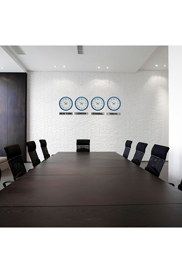 Blue Classic 36 cm 4-Table World Clocks with Tabletop Lwlhm-Ytrs345