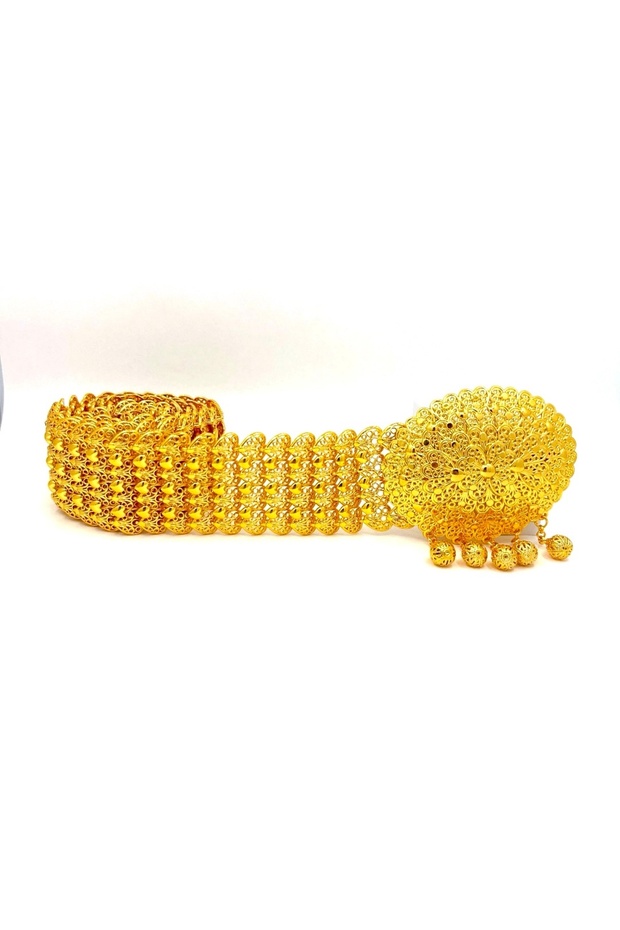 Hearted Sultan Model – Gold Plated Women's Belt (with Pendant/Hearted Sultan Buckle)