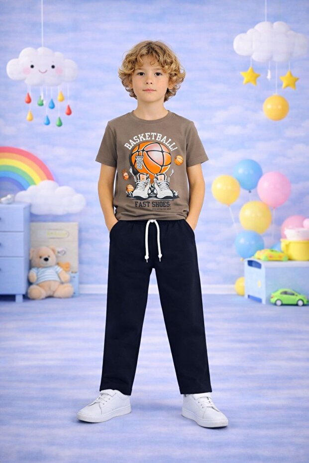 Boys' Basketball Printed Comfortable Summer Set