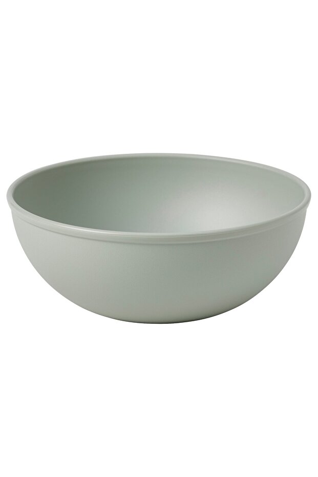 SIMKRABBA Bowl, plastic/green-grey, 15 cm