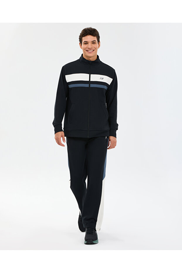 S2610008 m Coll Track Suit Men's Casual Tracksuit Set Black