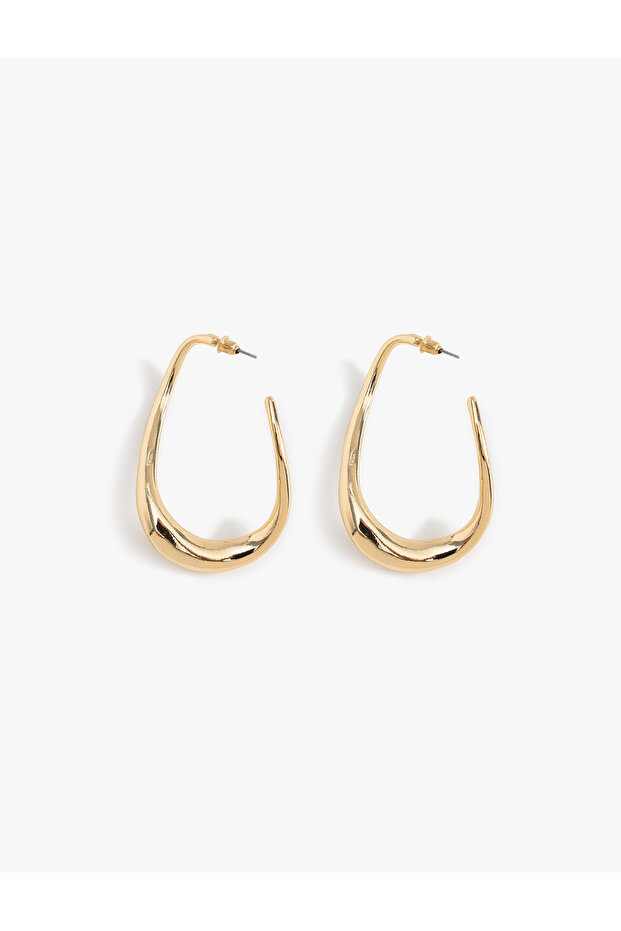Abstract Shaped Hoop Earrings