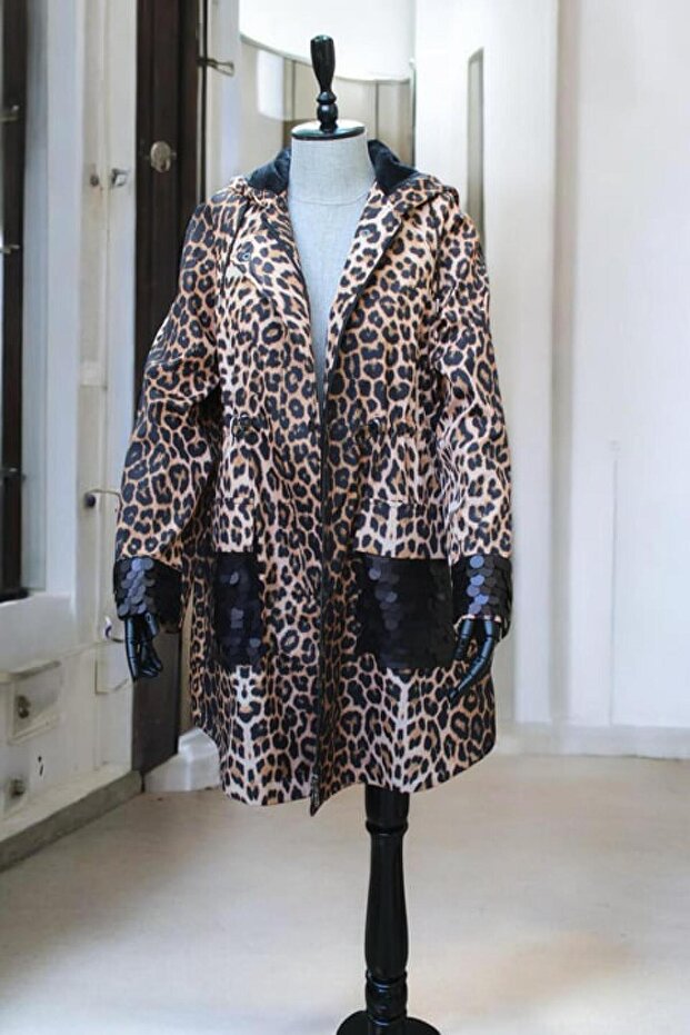 My 312 25W7403 Women's Leopard Print Sequin Cap