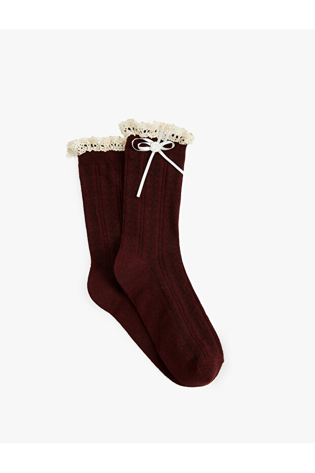 Lacy Bow Socket Socks